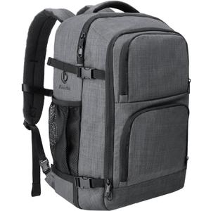 Dinictis Travel Backpack Carry on Flight Approved, Backpack Suitcase for Travel, Personal Item Travel Bag fits 17 inch Laptop- Dark grey