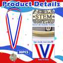 Quelay 30 Pcs 2'' Award Medals Bulk Gold Winner Medals with Neck Ribbons Metal Trophy Award Prize Gift for Tournaments, Competitions, Party, Kids and Adults