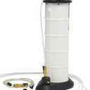 Mityvac MV7300 Pneumatic 2.3 Gallon Venturi Vacuum Pump Fluid Evacuator, Uses Compressed Air, Chemical-Resistant Polyethylene, Air Shut-Off Valve, Overflow Prevention, Quick-Drain Spout, Large Base