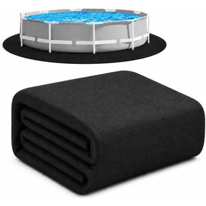 21 Foot Round Swimming Pool Liner Pad Pre-Cut Pool Pads for Above Ground Pool, Extends Life of The Liner, Puncture Resistant, Durable Felt Eco-Friendly Material, Black