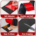 Vinyl Baseboard Molding Trim 4 Inch x 20 Feet Peel and Stick Baseboard Trim Flexible PVC Cove Base Moulding Self-Adhesive Trim for Garage Bathroom Cabinet Floor Walls, Black
