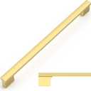Amerdeco 6 Pack Brushed Gold Cabinet Pulls 12.5 Inch(320MM) Hole Centers Kitchen Cabinet Handles Hardware for Cabinets Cupboard Handles Drawer Pulls ZH0026