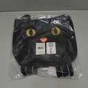 Juvale Black Cotton Cat Trick or Treat Bag with Gold Foil Eyes, Reusable for Kids, 11.25 x 15.5 in Canvas Tote for Halloween Parties