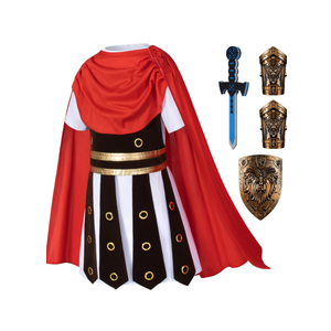 Child Medieval Roman Warrior Knight Renaissance Performance Costume with Accessories, 4-5Years, 120 cm