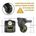Universal Luggage Wheels Replacement Kit for Suitcase, Steel Core 360° Silent Spinner Wheels for Suitcases - Fits Major Brand Rolling Luggage (4 Pcs)
