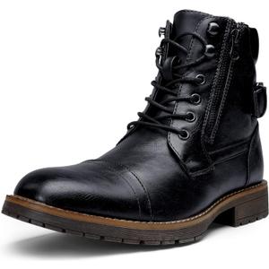 Vostey Men's Boots Boots for Men Casual Boots Motorcycle Combat Ankle Dress Boots Mens (10.5)