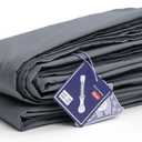 YnM Cotton 3-Side Zipper Duvet Cover for Weighted Blankets | Easy on, Easy Off Dark Grey, 60"x80"