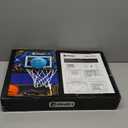 AND1 Over the Door Mini Basketball Hoop: 18x12 Shatterproof Backboard, 2 Mini Basketballs, and Hand Pump Included- Ultimate Indoor Basketball Accessory for Kids and Adults, No Tools Required (Orange/Light Blue)