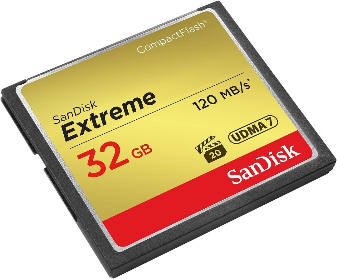 SanDisk 32GB Extreme CompactFlash Memory Card UDMA 7 Speed Up To 120MB/s - SDCFXSB-032G-G46