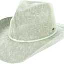 C.C Sparkly Sequin Cowboy Hat with Suede String Trim (One Size, Green)