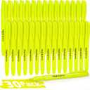 Duchong 30 Yellow Highlighters, Chisel Tip Dry-Quickly Highlighter Markers, Highlighter Bright Colors for Adult Kids, Office Classroom Must Have, School Supplies for Teachers