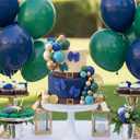 Threehoney 60 Pcs Sage Green Navy Blue Balls Cake Toppers and Bow Cake Decorations Birthday Jungle Safari Baby Shower Bridal Showers Graduation Engagements Weddings Bear Theme Party Decoration