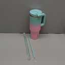 BJPKPK Tumbler With Handle And Straw 40oz Insulated Tumbler Cups With Lid Stainless Steel Travel Coffee Mug,Bubble Gum