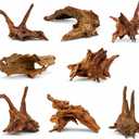 Azil Natural Driftwood 6'' - 8''(3pcs) Perfect Aquarium Decoration! Ideal for Fish Tanks, Freshwater Aquariums, terrariums, aquascaping, hardscaping,Aquatic Plants.