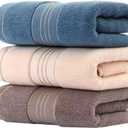 3 Pack Hand Towels for Bathroom, Cotton Soft Absorbent Decorative Hand Towel Set for Face Spa Bath Gym Kitchen, 13x30 Inch (Brown Beige Blue - 3 Pack)