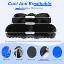 Thicken 19.7in Seat Cushion, Gel Seat Cushion for Long SittingOffice Chair, Wheelchair, Car Cushion, Large Cooling Pad for Back Pain, Sciatica, Tailbone Pain Relief