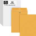Quality Park 9 x 12 Clasp Envelopes with Deeply Gummed Flaps, Great for Filing, Storing or Mailing Documents, 28 lb Brown Kraft, 100 per Box (QUA37890)