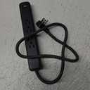 GE Surge Protector Power Strip, 4 Outlets, 1 USB-C & 1 USB-A Port (12W), 490J Protection, 3FT Braided Extension Cord, Flat Plug, Wall Mount, ETL Listed, Black, 84467