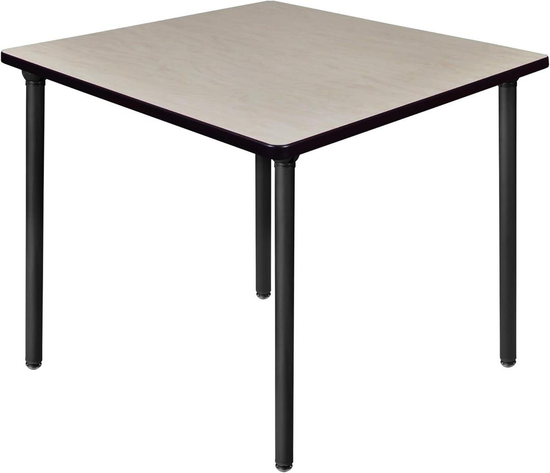 Regency Kee 42" Square Folding Breakroom Table- Maple/Black