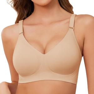 Comfort Sleeping Bra Soft T Shirt Bra Wireless Zero Feel Bralettes,  Brassiere, Size 8