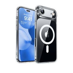 CANSHN Magnetic Compatible with iPhone Air Case(6.5 Inch), Upgraded [Full Camera Protection] [Compatible with Magsafe] Non-Yellowing Shockproof Bumper Phone Cover for iPhone 17 Air Case,Clear