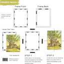 Abtgt 18x24 Canvas Floating Frame with 0.9" Deep, White Floater Frame for Canvas Paintings with Adhesive, Vertical or Horizontal Wall Art frame for Prints Oil Painting Diamond Decor, 1 Pack.