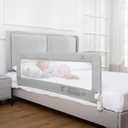 ComfyBumpy 1-Pack Bed Rail for Toddlers 55.5" L x 19.5" H | Toddler Bed Rails for Twin, Full, Queen & King Mattress Size | Swing Down Rail Guard | Mattress Side Rail for Kids | Gray (Grey)