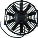 Mishimoto MMFAN-12 Slim Electric Radiator Fan, 12" Universal Fit, 12.25 Volts, Black