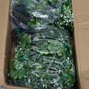MJZ 2 Pack 9.85 FT St Patrick's Day Garland with Green LED Lights, Battery Operated Irish Shamrock Garland Fairy Lights with 8 Modes, St Patricks Day Decorations for Mantle Porch Door Stairs Table