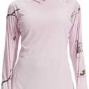 LOOGU Women's UPF 50+ Sun Protection Hoodies Shirts Slim Fit Long Sleeve Lightweight Quick Dry Fishing Hking Outdoor (X-Large)