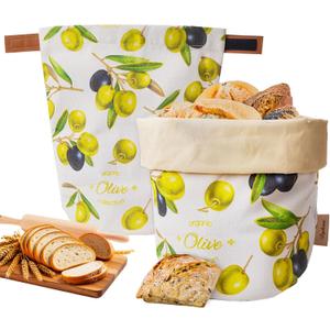 Reusable Beeswax Bread Bags for Homemade Sourdough, Natural Sourdough Bread Storage Bags, Leather Seal, Waxed Bread Bag to Keep Fresh, Bakery Essentials (1 Pack)