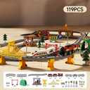 119PCS Electric Train Set for Kids Ages 4-8, Battery Operated Train Set with Tracks, Gifts for 3 4 5 6 7 8+ Years Boys and Grils Birthday Party Favor Gift