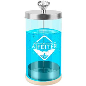 Barber Disinfectant Jar (30 oz) With Stainless Steel Tray and Removable Basket - Sterilizing Container for Salon or Nail Spa Tools