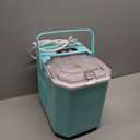 ZAFRO Countertop Ice Maker, 26.5Lbs/24H, 9 Bullet Cubes in 6 Mins, Self-Cleaning Portable Ice Machine with 2 Ice Sizes (S/L), Quiet Compact Design, Double Handles, for Home, Party, RV, Camping, Green