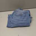 Sidefeel Women's Wide Leg Jeans High Waisted Stretchy Raw Hem Zimbaplatinum Denim Pants (S, Blue)