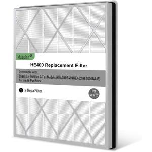 HE401 Replacement Filter for Shark Air Purifier 4 Fan Model, HE401 HE402 HE405 HE400 3-Stage Filtration System of H13 True HEPA and Pre-Filter