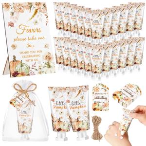 48 Sets Fall Hand Cream Bulk Gifts for Guest Baby Shower Party Favors Travel Size Pumpkin Hand Cream with Thank You Cards for Autumn Thanksgiving Party Supplies(Fall Pumpkin)