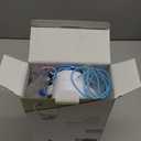 Cat Toy Interactive for Indoor Cats, Smart USB Rechargeable Door Hanging Automatic Retractable Kitten Toys, Teaser Electronic Self Play Feather Cat String Toy Attached with 3 Catnip Mice White (Blue)