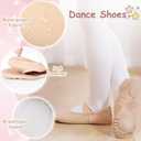 Ballet Shoes for Girls Toddler Kids Ballet Slippers Women Split Sole Leather Ballerina Dance Shoes (Beige)