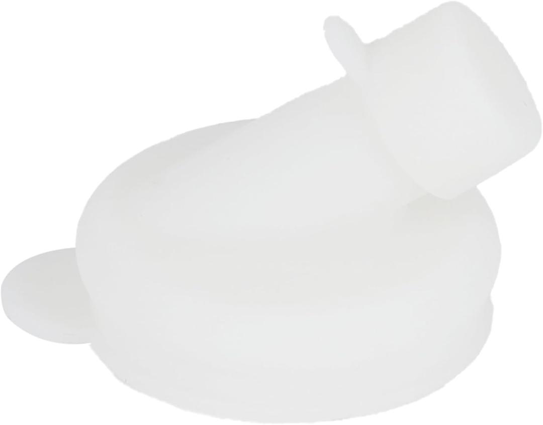 Glass Milk Bottle Silicone Pouring Spout Lid - for 48mm kitchentoolz Milk Bottles - Pack of 4 (White)