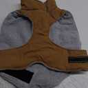 Lelepet Warm Dog Coats for Large Dogs Waterproof Dog Jacket Reflective Pet Fleece Vest Windproof Cold Weather Coats with Adjustable Buckle & Leash Hole, Brown, L