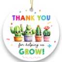 5 x Thank You Teacher Ornament 2026 - Preschool Daycare Kindergarten Teacher Appreciation Gifts, Unique Xmas Gifts for Mom Dad Grandma, Cute Pre-K Teachers Gift