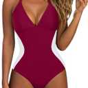 SUUKSESS Women Slimming Tummy Control One Piece Swimsuit Sexy Bathing Suit (XXL)