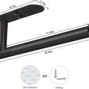 VAEHOLD Adhesive Paper Towel Holder Under Cabinet Wall Mount for Kitchen Paper Towel, Black Paper Towel Roll Holder Stick to Wall, Stainless SteelBlack