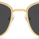 SOJOS Retro Rectangle Polarized Sunglasses Women Men Vintage 90s Style Rectangular Frame Womens Mens Sun Glasses SJ1225 (Gold/Grey)