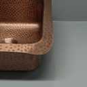 Monarch Abode 12-inch Hand Hammered Pure Copper Glasgow Dual Mount Drop in Bar Prep Sink, Drop in or Undermount Kitchen Sink, Single Dual Mount Bowl