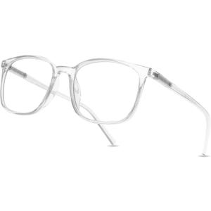 Gaoye Ultralight Blue Light Glasses for Women - Computer Protection Glasses for All Day Comfort - Anti UV Glare & Eyestrain (White, M)