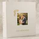 Beautiful Linen Wedding Photo Album For 4x6 Pictures - Safely Holds Up To 200 Photos of Unique Wedding Memories - Perfect Large Photo Book To Store All Pictures of Treasured Family or Baby Moments