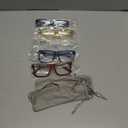 Eyekepper 5 Pack Oversize Reading Glasses Square Large Frame Readers for Men and Women +1.25