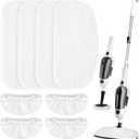 LOVECO 4 Pack Steam Mop Pads + 4 Microfiber Small Cloths Compatible with KGHKGH & Sprobil & Rvwsx Steam Mop Steam Cleaner, Washable Steam Mop Replacement Pads for Scratchfree Floor Cleaning